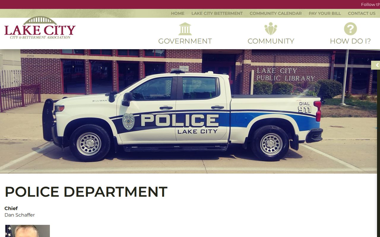 Official Lake City Police Department webpage